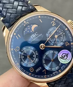 IWC Portugieser IW503312 Blue Dial Replica Watch APS Factory 42mm (9)