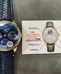 IWC Portugieser IW503312 Blue Dial Replica Watch APS Factory 42mm (9)
