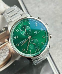 IWC Schaffhausen Portugieser Green Dial Replica Watches (1)