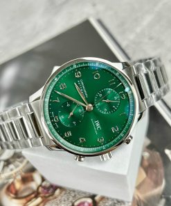 IWC Schaffhausen Portugieser Green Dial Replica Watches (1)