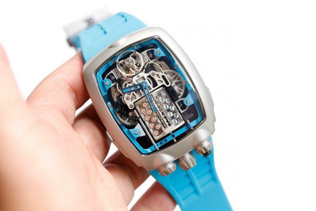 Jacob & Co Bugatti Chiron Fake Watches Rubber Strap 44mm (9)