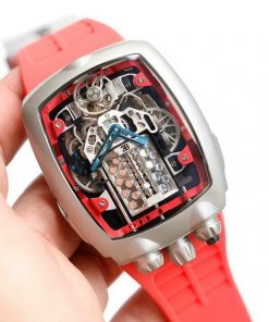 Jacob & Co Bugatti Chiron Replica Watch Red Color 44mm (1)