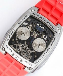 Jacob & Co Bugatti Chiron Replica Watch Red Color 44mm (1)