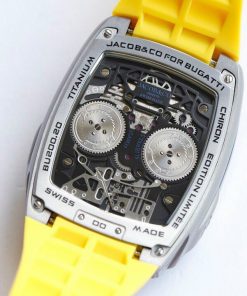 Jacob & Co Bugatti Chiron Replica Watches Yellow Color 44mm (1)