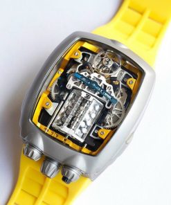 Jacob & Co Bugatti Chiron Replica Watches Yellow Color 44mm (1)