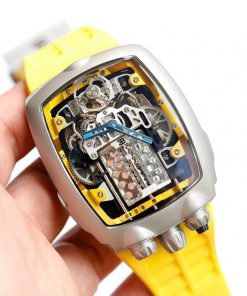 Jacob & Co Bugatti Chiron Replica Watches Yellow Color 44mm (1)