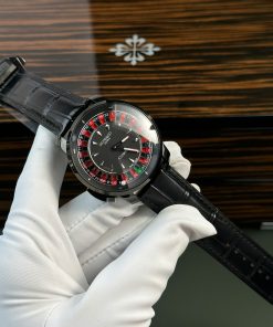 Jacob & Co Casino Roulette Replica Watch Black Leather Strap 44mm (2)