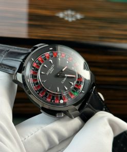 Jacob & Co Casino Roulette Replica Watch Black Leather Strap 44mm (2)