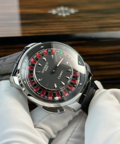 Jacob & Co Replica Watch Casino Roulette Black Leather Strap 44mm (2)
