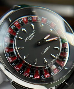 Jacob & Co Replica Watch Casino Roulette Black Leather Strap 44mm (2)
