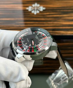 Jacob & Co Replica Watch Casino Roulette Black Leather Strap 44mm (2)