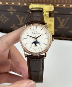 Jaeger-LeCoultre Master Ultra-Thin Moon Bezel Diamonds Best Replica (1)