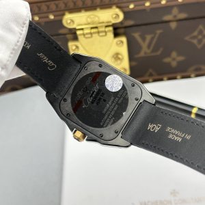 Cartier Santos 100 XL Demi Yellow Gold Replica Watches 51.1×41 (1)