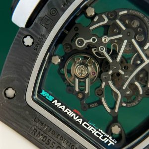 Richard Mille RM055 Carbon NTPT Super Clone Watches Blue Dial ZF Factory 49.9×42 (1)