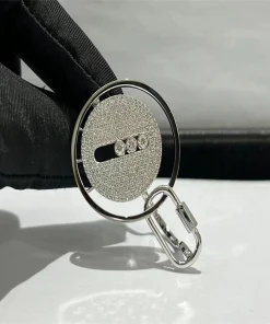 Messika Lucky Move Womens Earrings Diamond 18K White Gold Custom (2)