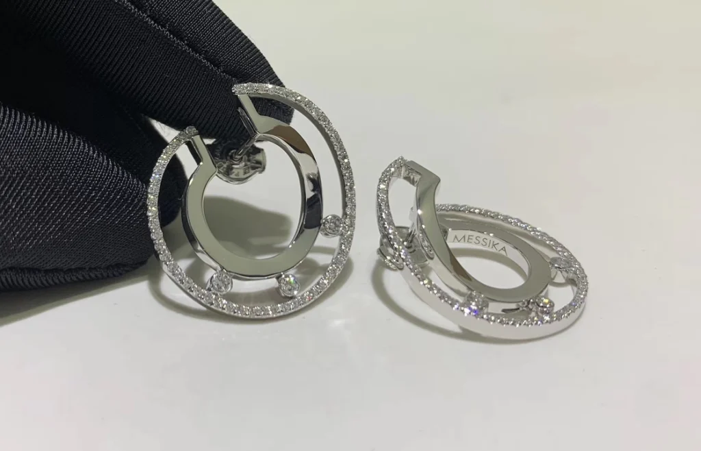 Messika Move Romane Hoop Earrings White Gold 18K Diamond (2)