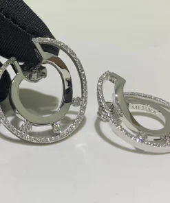 Messika Move Romane Hoop Earrings White Gold 18K Diamond (2)