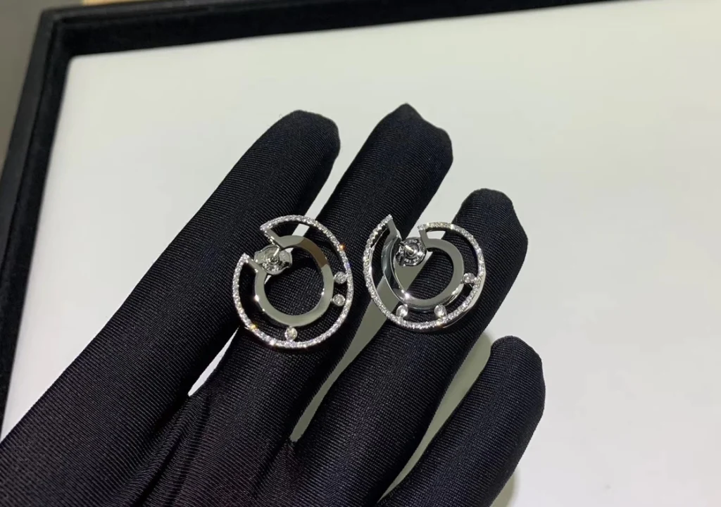 Messika Move Romane Hoop Earrings White Gold 18K Diamond (2)