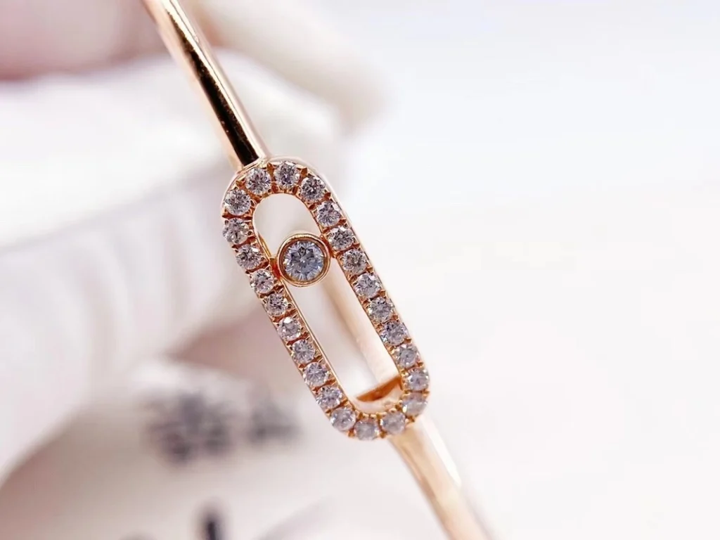 Messika Move Uno Womens Bracelet Diamond 18K Rose Gold Custom (2)