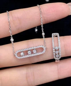 Messika Rings And Bracelet Womens Set 18K White Gold Diamond Custom (2)