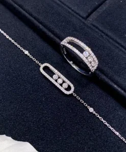 Messika Rings And Bracelet Womens Set 18K White Gold Diamond Custom (2)