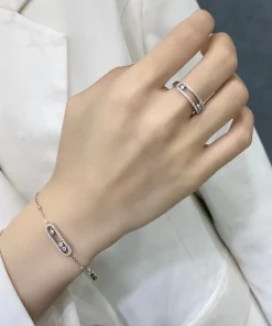 Messika Rings And Bracelet Womens Set 18K White Gold Diamond Custom (2)