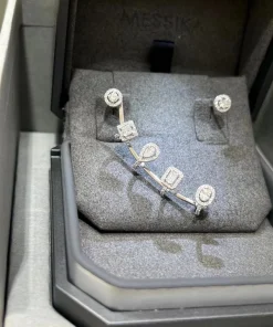 Messika Women Earrings Diamond 18K White Gold Custom (2)