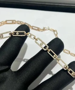 Messika Womens Custom Diamond 18K Rose Gold Necklace (2)