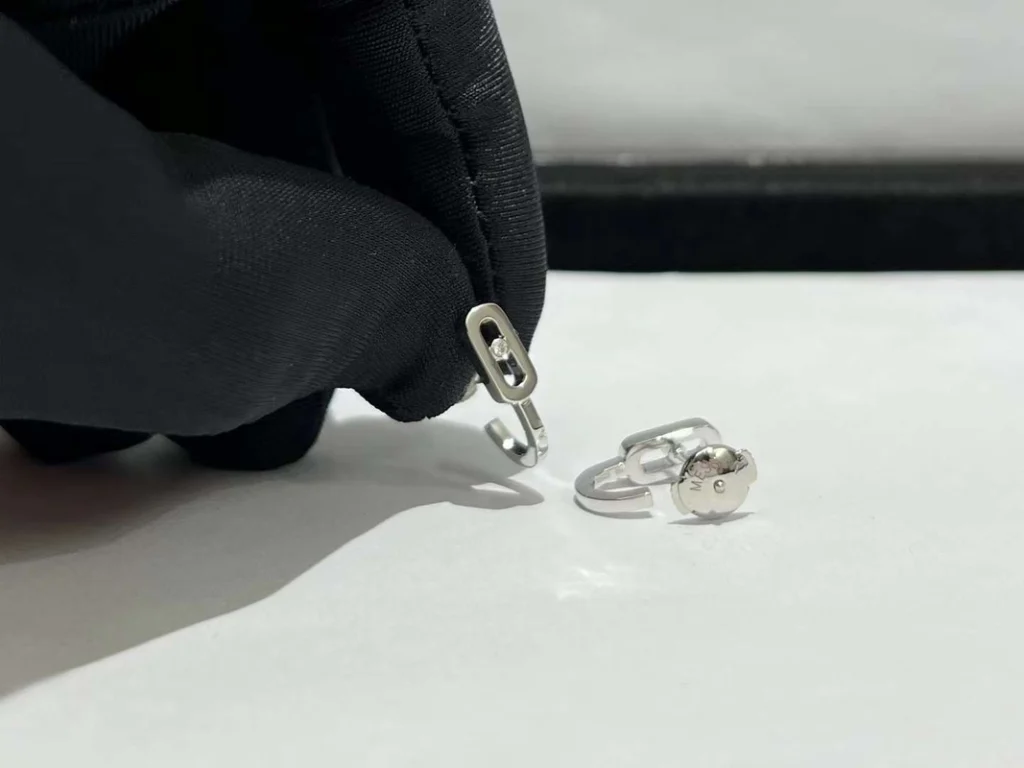 Messika Womens Earrings Custom 18K White Gold Diamond (2)