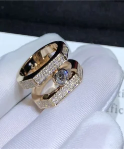 Messika Womens Rings 18K Rose Gold Diamond Custom (2)