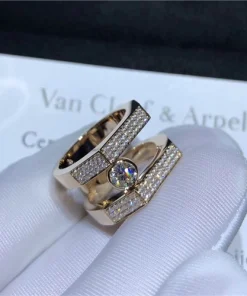 Messika Womens Rings 18K Rose Gold Diamond Custom (2)