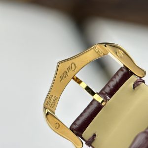 Cartier Santos Dumont Yellow Gold Rep 1 1 Leather Strap AF Factory 43.5mm x 31 (1)