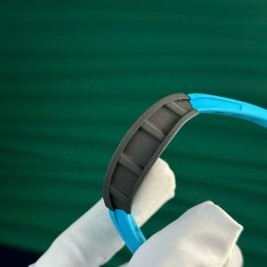 Richard Mille RM055 Carbon NTPT Replica 1 1 Blue Rubber Strap ZF Factory 49.9×42 (1)