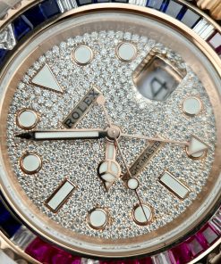 Rolex GMT-Master II 126755 SARU 18K Gold Wrapped Custom Moissanite Sapphire 41mm (3)