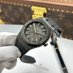 Audemars Piguet Royal Oak 15500 DiW Carbon NTPT Super Clone Watches Second Hand Yellow 41mm (1)