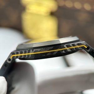 Audemars Piguet Royal Oak 15500 DiW Carbon NTPT Super Clone Watches Second Hand Yellow 41mm (1)