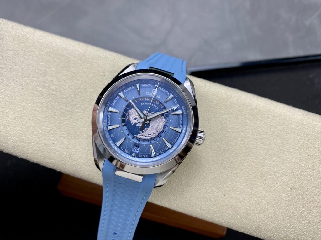 Omega Aqua Terra Worldtimer Summer Blue Replica Watches VSF 43mm (2)