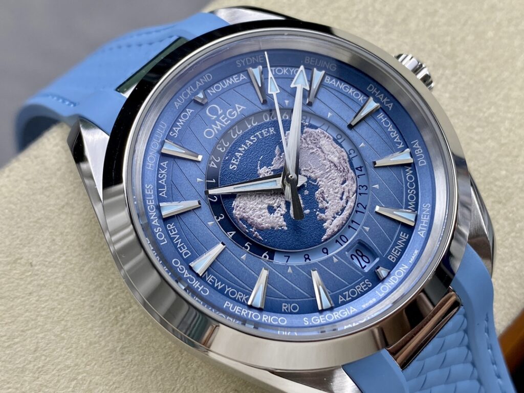Omega Aqua Terra Worldtimer Summer Blue Replica Watches VSF 43mm (2)