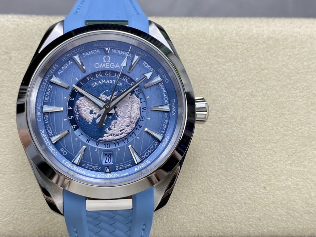 Omega Aqua Terra Worldtimer Summer Blue Replica Watches VSF 43mm (2)