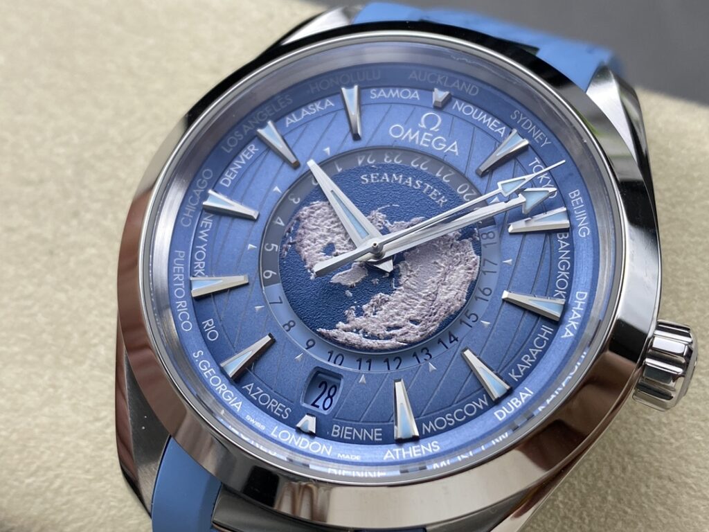 Omega Aqua Terra Worldtimer Summer Blue Replica Watches VSF 43mm (2)