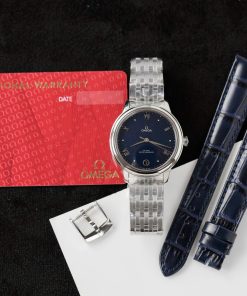 Omega Co-Xial Chronometer Best Replica Women Blue Dial 34mm