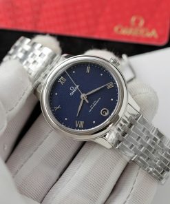 Omega Co-Xial Chronometer Best Replica Women Blue Dial 34mm