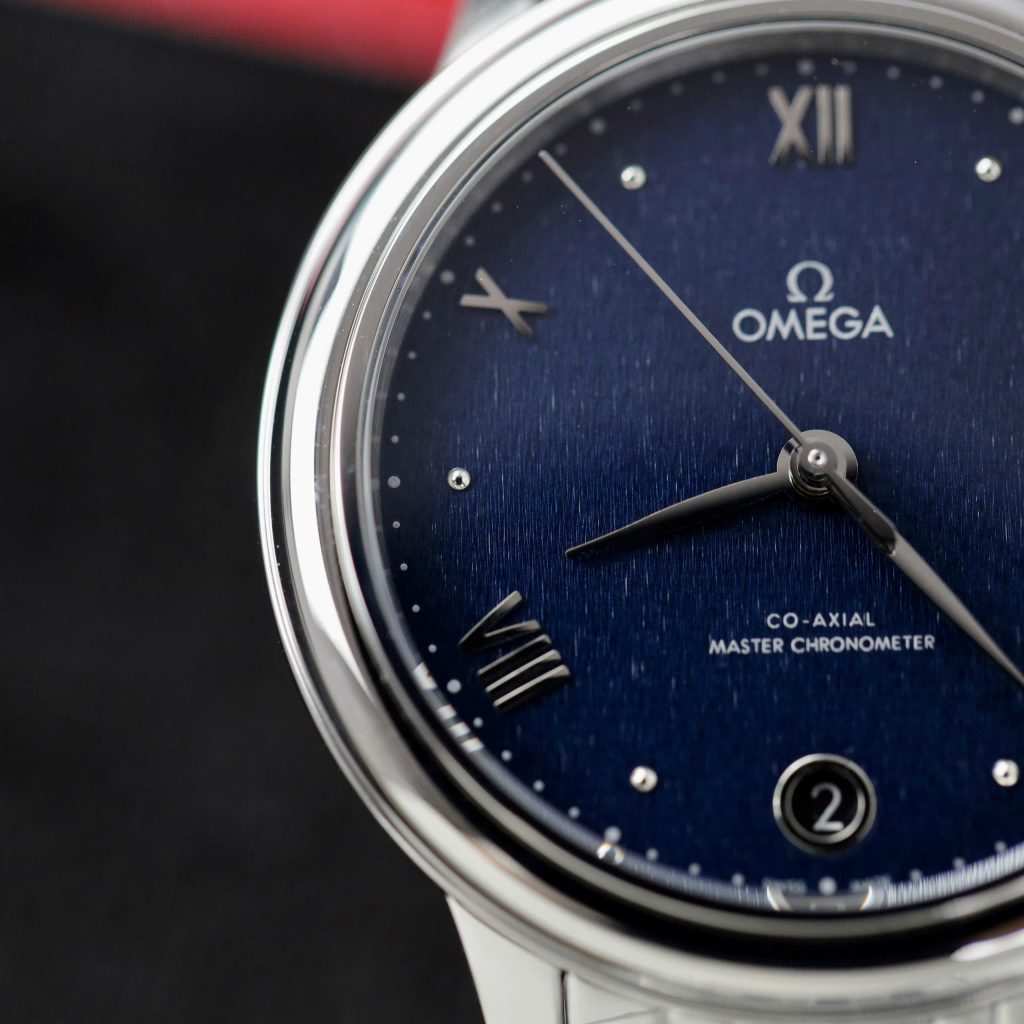 Omega Co-Xial Chronometer Best Replica Women Blue Dial 34mm