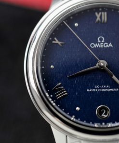 Omega Co-Xial Chronometer Best Replica Women Blue Dial 34mm