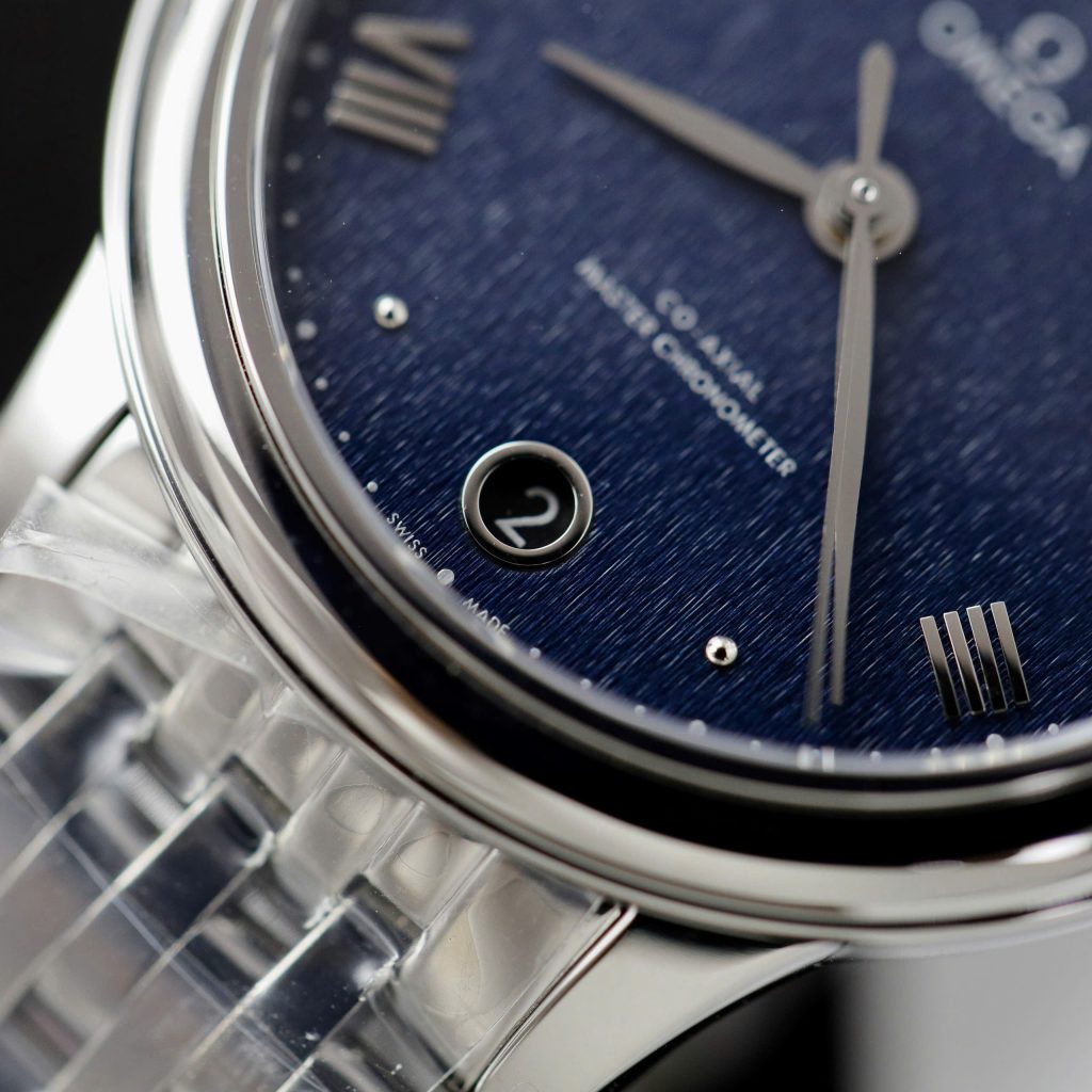 Omega Co-Xial Chronometer Best Replica Women Blue Dial 34mm