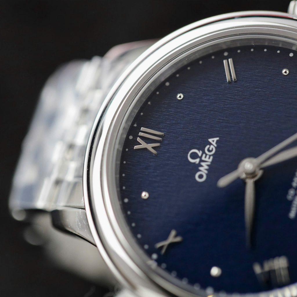 Omega Co-Xial Chronometer Best Replica Women Blue Dial 34mm