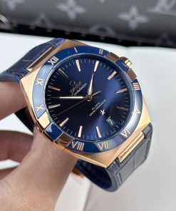 Omega Constellation Rose Gold Blue Color VS Factory 41mm (1)