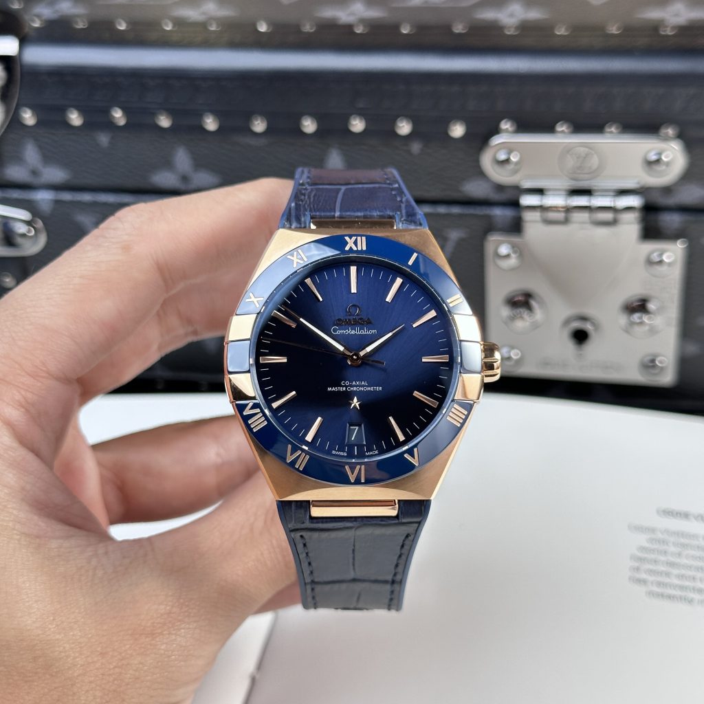 Omega Constellation Rose Gold Blue Color VS Factory 41mm (1)