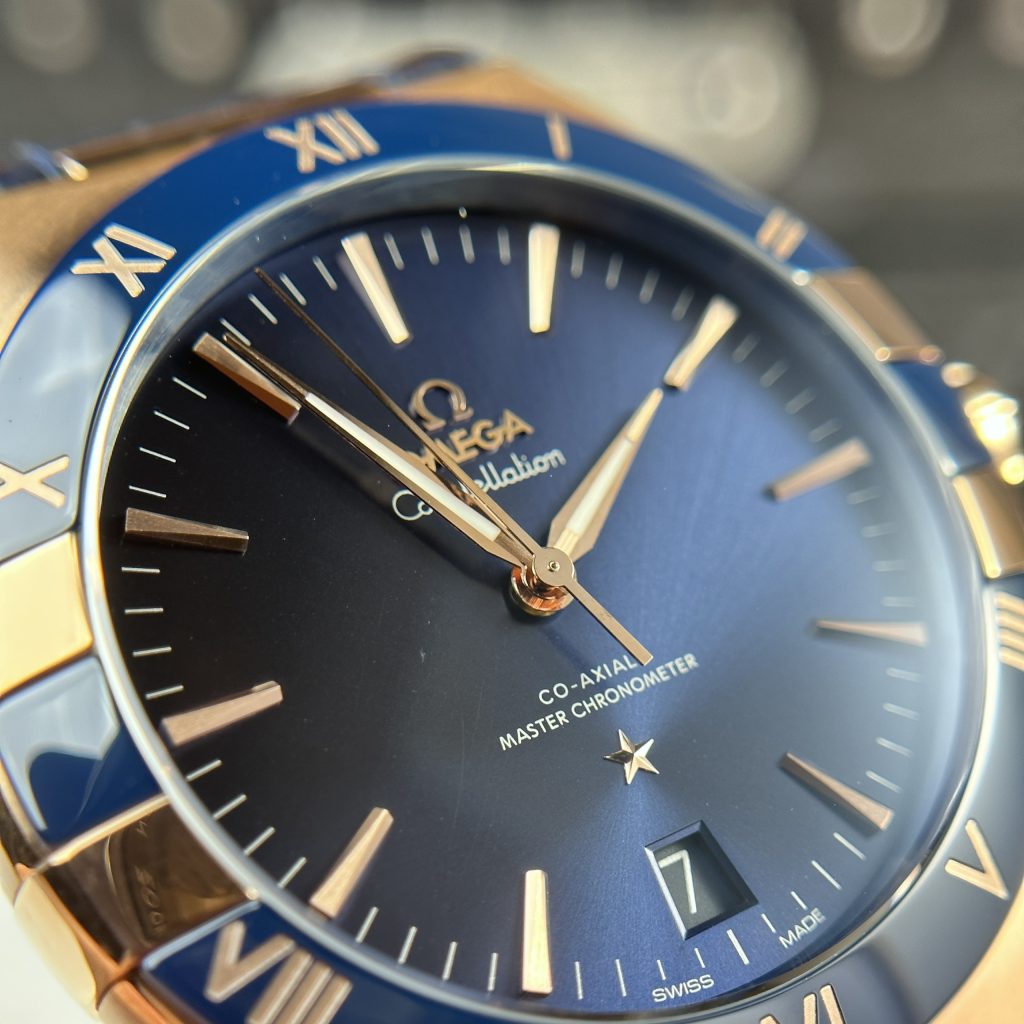Omega Constellation Rose Gold Blue Color VS Factory 41mm (1)