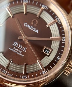 Omega De Ville Hour Vision Co-Axial Chocolate Dial Replica Watch VS Factory (10)